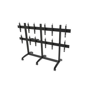 VWTA3247-L – Structură de perete video modular mobil, configurație 3x2, pentru ecrane 42”–49”, orientare peisaj